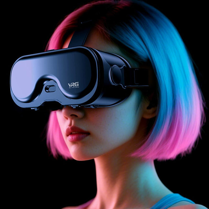 Vr Headset for Phone, Lightweight Virtual Reality Headset for Horizontal Buckle Lock Design, Virtual Reality Glasses for Home Entertainment Travel Gaming Office Break and Daily Use