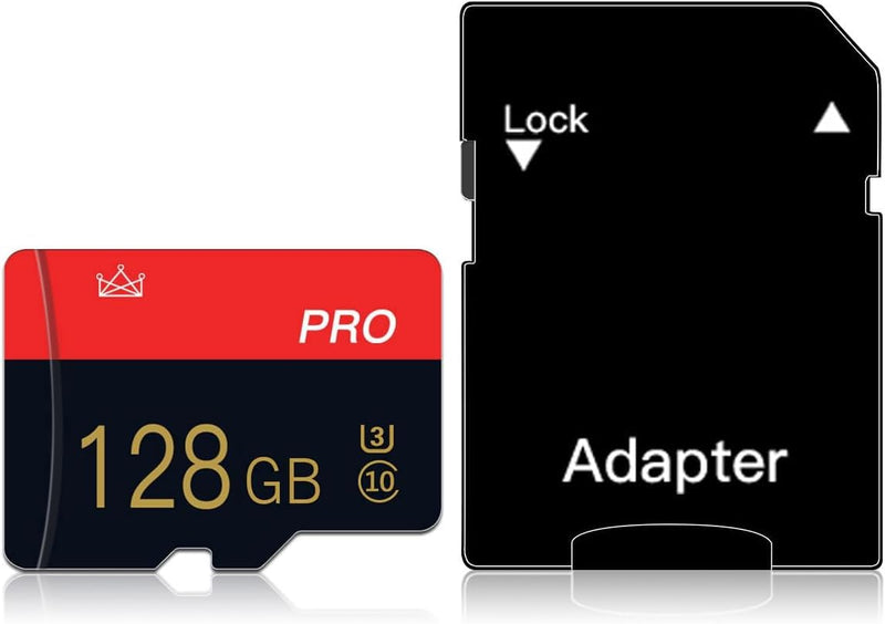 2 Pack 128GB Micro sd Card Class 10 Memory Card with Adapter High Speed TFCard for Tablet, Drone 128GB-2PACK