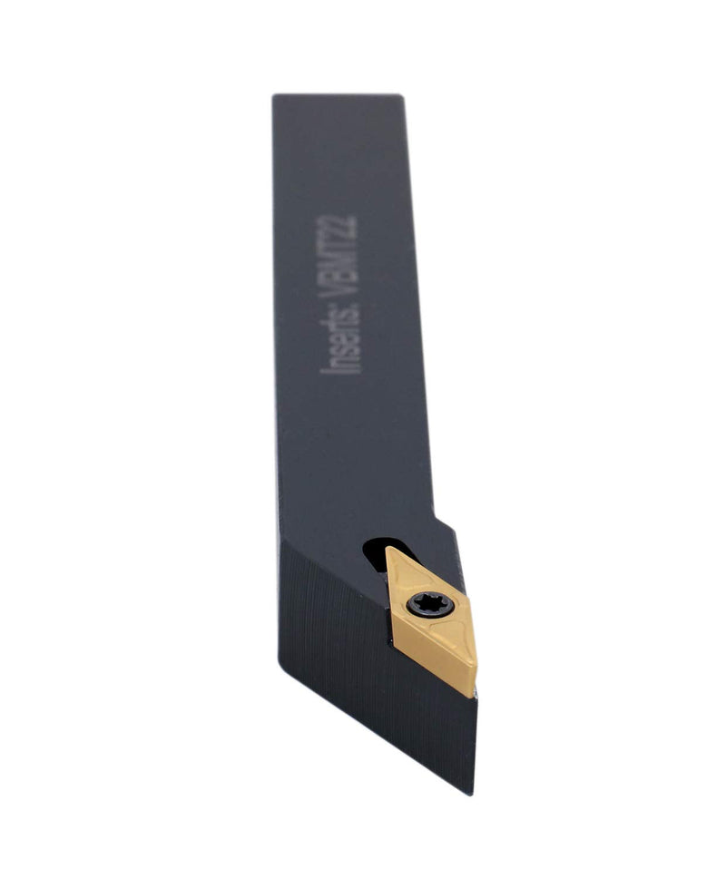 Accusize Indexable Tool Holder, 1/2", 2373-5006 | SVJB R-08-2A Right Hand Turning Tool Holder, 1/2" Shank, 4" OAL, Carbide VBMT22 Insert, -3° 1/2", Right Hand