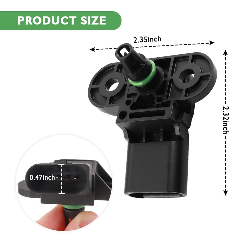 Car Map Sensor Replaces OEM#0261230234 - Manifold Absolute Pressure Sensor Compatible with Audi A4 A5 A6 VW Golf Passat,Pressure Transducer for Replacing Damaged Car Accessories(for Audi)…