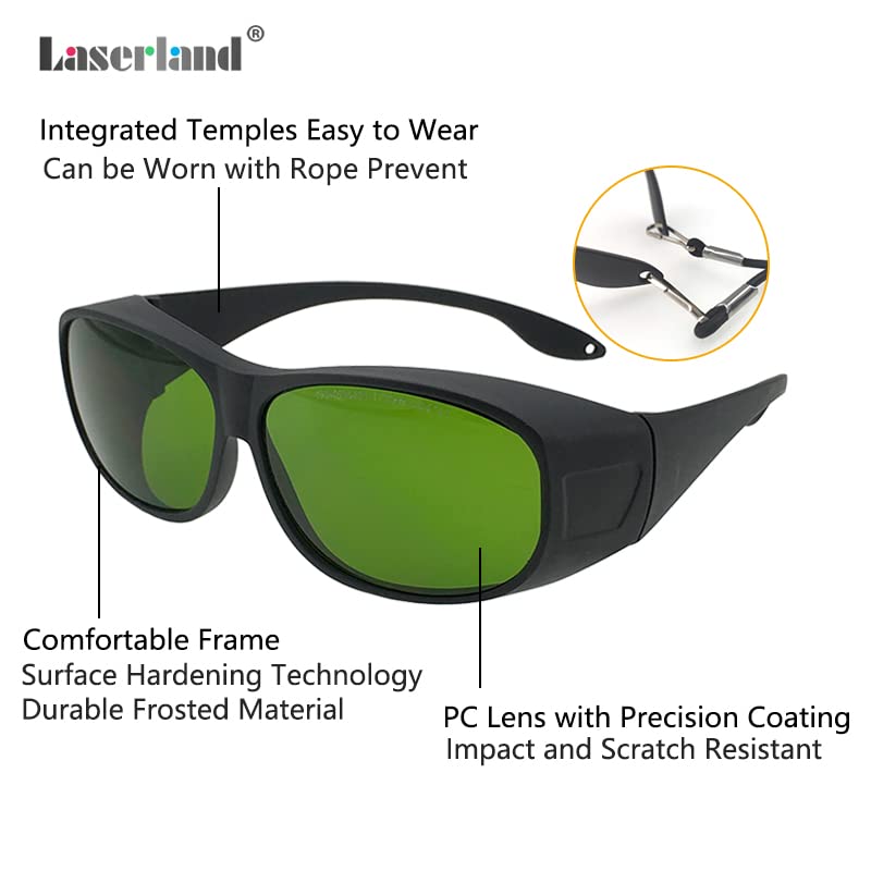 190-450nm&800-1700nm OD4+ Blue+IR 808nm,810nm, 904nm,980nm, 1064nm, 1510nm, 1530nm, 1610nm Nd:YAG Laser Protective Goggles Safety Glasses Protection Eyewear CE He-Cd T4-4