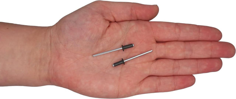 (Pack of 1000) Painted Blind Rivets 1/8" x 5/16" (3.2 x 8 mm), Dome Head, DIN 7337, Aluminium Rivets and Steel Mandrel, Pop Rivets, Anthracite Grey RAL 7016