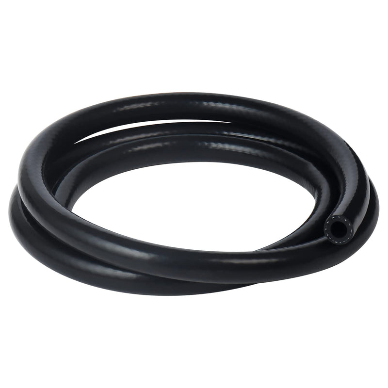 KDP 1/4"X5FT(ID:6MM) 1.5 M Silicone Heater Hose Coolant Radiator Vacuum Line, 1ply Reinforced 4MM Thick, Max Temperature Rating 350F Work Pressure 100 psi+ Mutiple Use for Air and Water