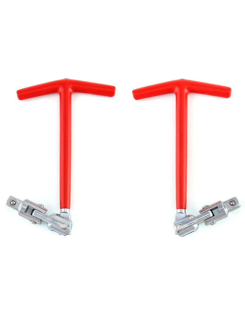 QWORK Spark Plug Socket Wrench, Universal,T-handle, 6mm (5/8") & 21mm (13/16") Remover Installer