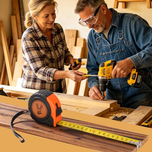 Deer Antler Tape Measure 16ft, Heavy Duty Retractable Measuring Tape