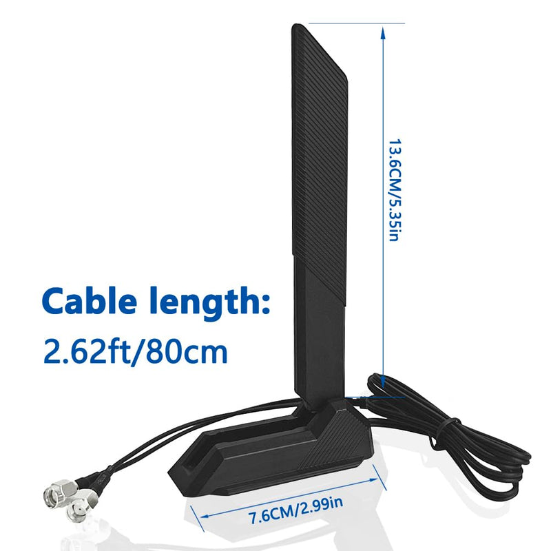 GINTAI 2t2r External WiFi 6 6E Tri-Band Antenna 6GHz 5.8GHz 2.4GHz for ASUS ROG Strix B660-I B450-F B550-A B650-A Z690-A Z690-E Z690-I Z690-F Z690-G Z690-F Z790-F Z790-A Z790-E Z790-I Z690-E X570-E