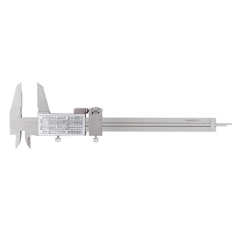 PEC Tools 6" / 150mm Vernier Caliper, Precision Stainless Steel Caliper with Fine Adjustment, 0.02mm/0.001" Graduation, 0.03mm Accuracy, for Inside, Outside, Step, and Depth Measuring 6"/150mm