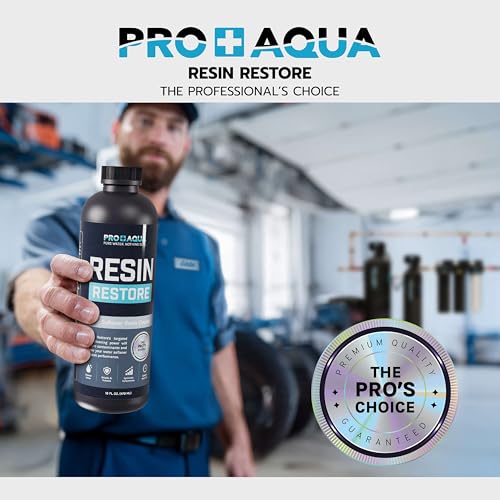 Resin Restore Water Softener Cleaner – Pro+Aqua Formula Restores Softening Power, Deep Cleans Resin Beads, 16oz – Safe for Salt-Based Water Softeners – Easy to Use