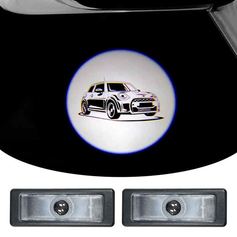 akarin 2Pcs Door Lights Logo for Mi ni r55 r56 r57 r58 r59 r60 r51 f54 f56 f55 f57 f60 f65 u25 Puddle Lights Car Door Logo Lights Projector Courtesy LED Ghost Shadow Lamps Accessories (f56)