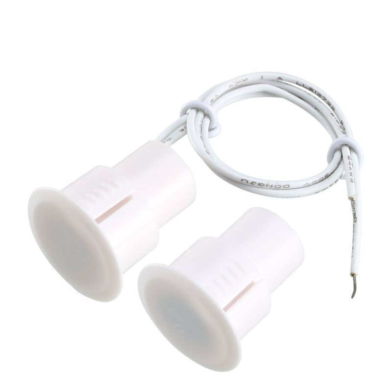 Magnetic Reed Switch RC-36 NC Recessed Wired Window Door Contact Sensor for Home Security and Burglar Alarm Systems 10 Pcs NC 10pcs