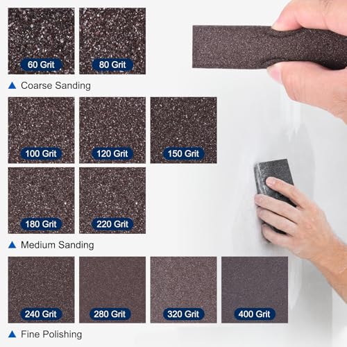 20Pcs 320Grit Sanding Sponges, Wet Dry Sanding Blocks 20