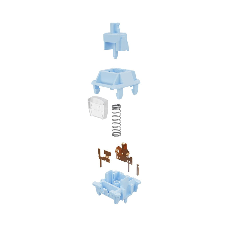 GATERON Smoothie Series Keyboard Switches, Linear RGB LED 5 Pin Factory Pre-lubed Full POM Key Switches for MX Mechanical Keyboard (Sea Salt Smoothie, 105PCS) Sea Salt Smoothie