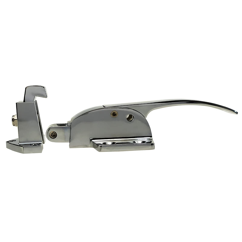 6.22 Inch Adjustable Door Cabinet Handle Trigger Action Latch Freezer Cooler Door Handle Latch Ice Box Door Lock, Spring Loaded Oven Grip,Silver