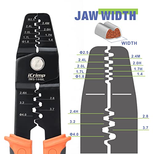 iCrimp Open Barrel Crimper for JST Molex TE Pins, Non-Ratcheting AWG 28-14