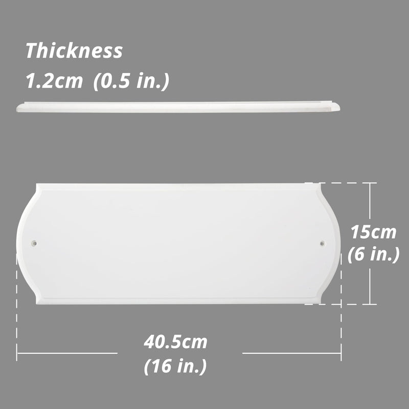HASWARE Paintable Address Plaque White Block, Modern Design, for DIY, Outside, Home, Street(6" X 16")