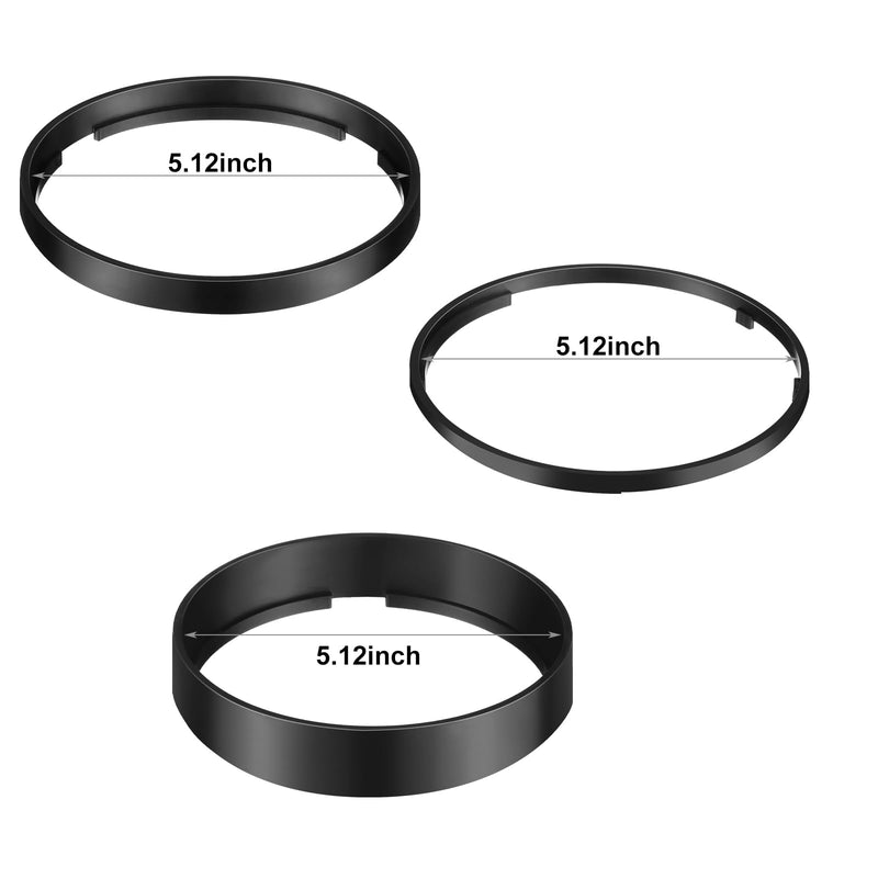 6 Pcs Air Cleaner Riser Kit Air Cleaner Carburetor Spacer Replacement Accessories 5 1/8 Inch Diameter Black Plastic Gas Filter Spacer