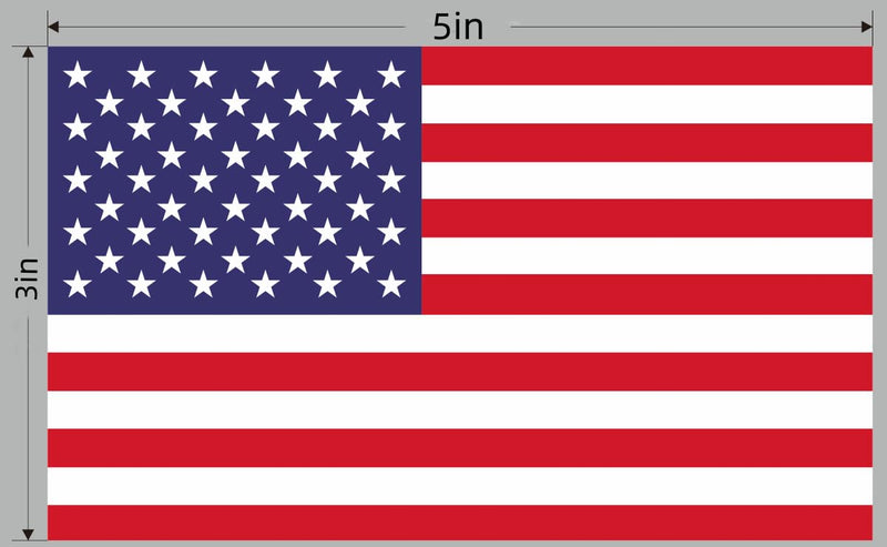 American Flag Decal 5pcs USA Flag Decal Sticker Car Stickers for Cars/Trucks - Support US Military (5 X 3 Inch Red1 Medium