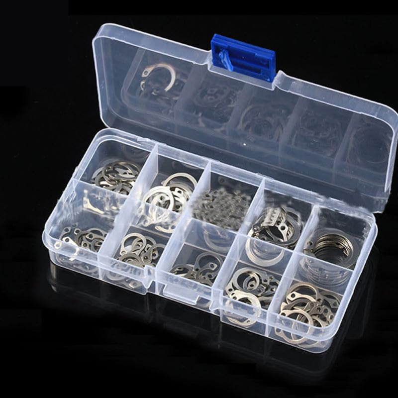ULTECHNOVO 100pcs External Retaining Ring Snap Circlip Fastener Set