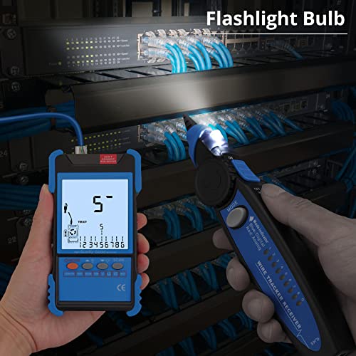 Network Cable Tester with NCV, Poe Cable Tracker, Ethernet Cable Finder Modern and Compact