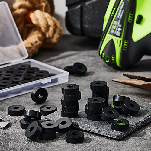 Thick 1/4 Rubber Washers, 3/4 Inch OD x 1/4 ID x 1/4 Inch, 100 Pack