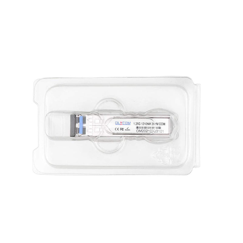 2pcs Industrial SFP Module 1.25Gb/s 20km Fiber Transceiver Duplex LC 1310nm Single-Mode DDM