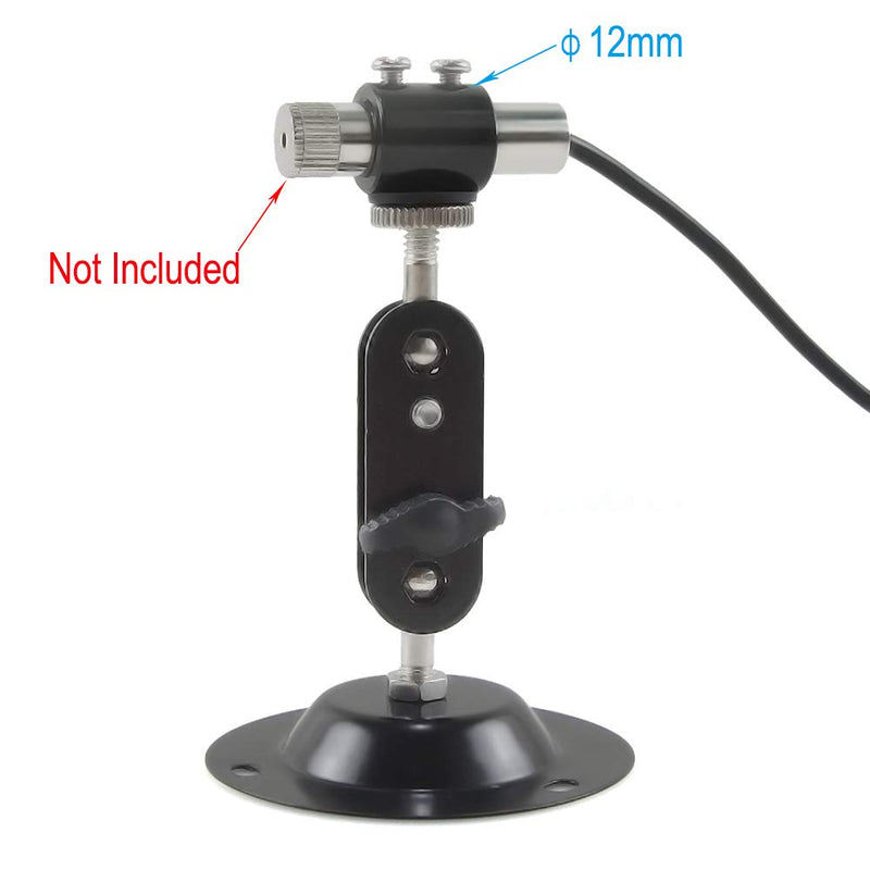 FreeMascot 360 Degree Stand with 12mm-16mm Mount Holder for Laser Pointer/Laser Pen/Flashlight (Black) (Diameter 12mm Mount) Diameter 12mm Mount