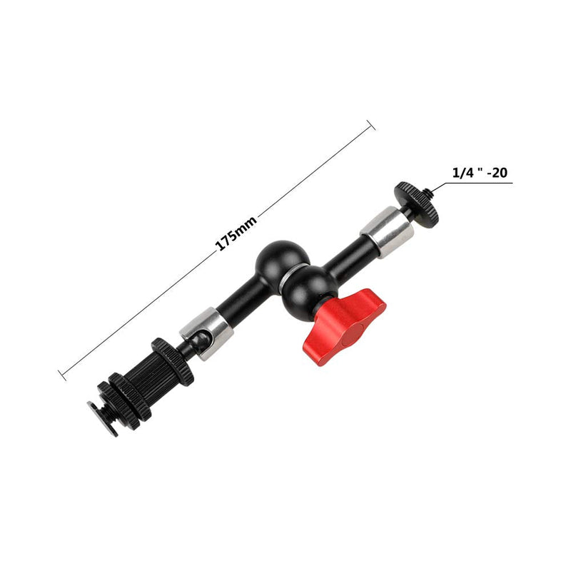 CAMVATE 7" Articulating Magic Arm + 1/4" Cold Hot Shot Mount for Camera LED Light Monitor - 1088