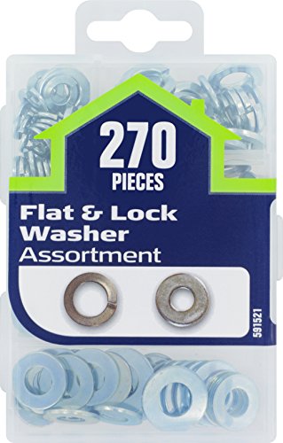 Hillman 591521 Small Flat and Lock Washer Assortment, 540-Pack, Zinc 0.375 inches (Pack of 2)