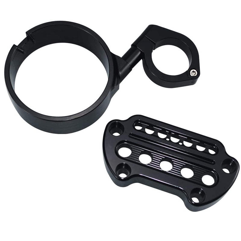 WOWTK Side Mount Instrument Bracket+Speedometer Relocation Cover fits for Harley Sportster XL Models 1993-2020 XL883 XL1200 Iron 883 Forty-Eight 72 48,Gloss Black