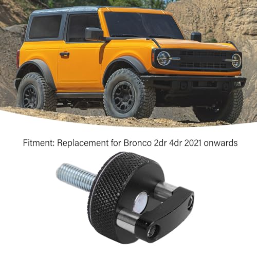 Quick Removal Thumb Screws for Bronco Hard Top, M8 1.25 Black