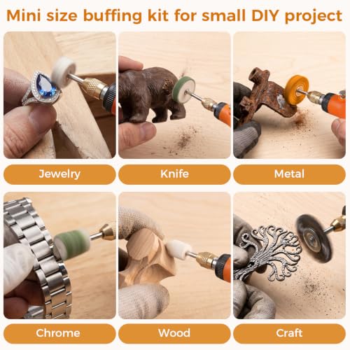 82PCS Buffing & Polishing Kit, 1/8" Shank Rotary Tool Accessories 82