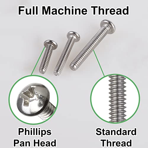 4-40 and 6-32 Machine Screws, Nuts and Washer 280 pcs Pan Head Screw #4-40#6-32 - Screws Nuts and Washers Set with Storage Box Small