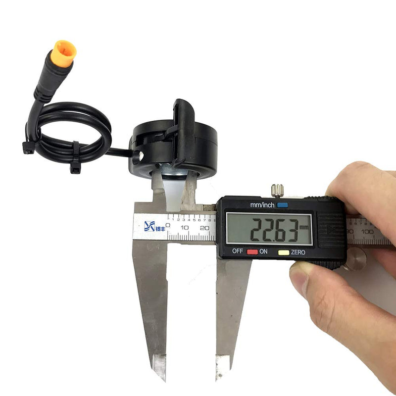 Schuck E-Bike Thumb Throttle 130X,Waterproof Accelerator,22.2mm/0.87in Handlebars，Left/Right Universal Bicycle Conversion Replacement Parts