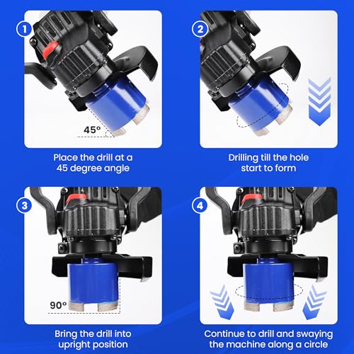 2-Inch Diamond Core Drill Bit – Heavy Duty Diamond Hole Saw for Tile, Concrete, Granite & Stone – Laser Welded Core Drill Bit for Wet/Dry Use – Premium Tile Hole Saw for Marble & Brick