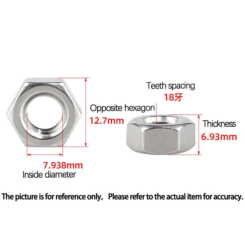 XunLiu 5/16-18 Pitch Hex Nuts 50 Pack 1 5/16"-18