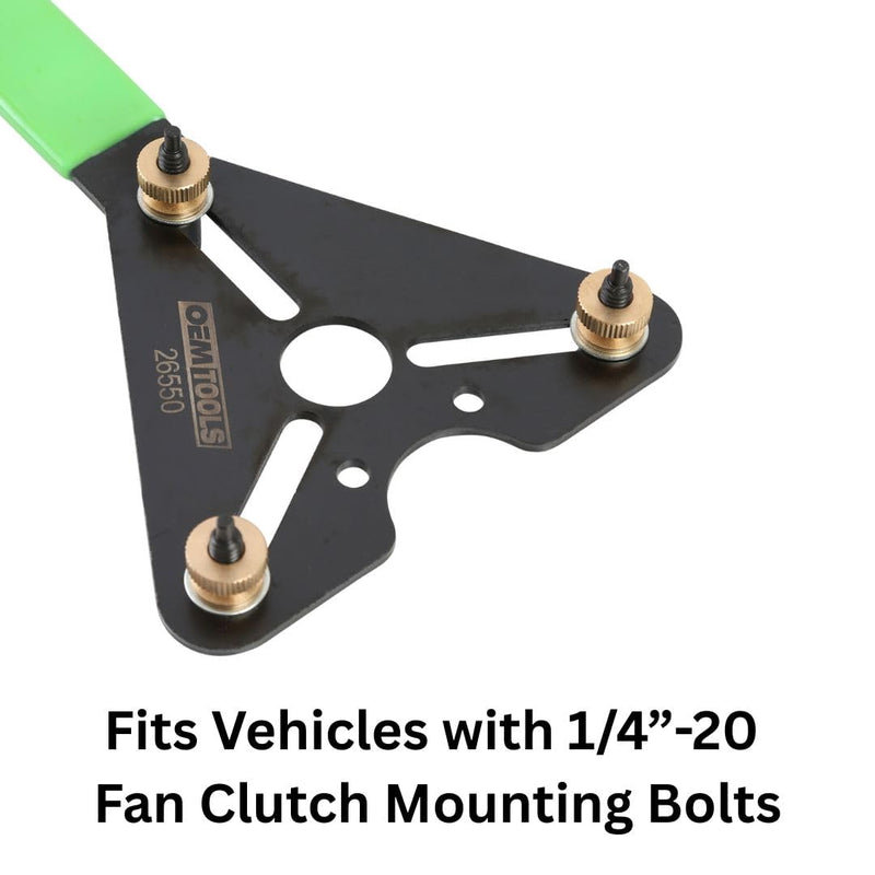 OEMTOOLS 26550 A/C Clutch Holding Tool, Adjustable Pin, Fits Vehicles with 1/4”-20 Fan Clutch Mounting Bolts, Vehicle Air Conditioner Repair Clutch Installation and Removal