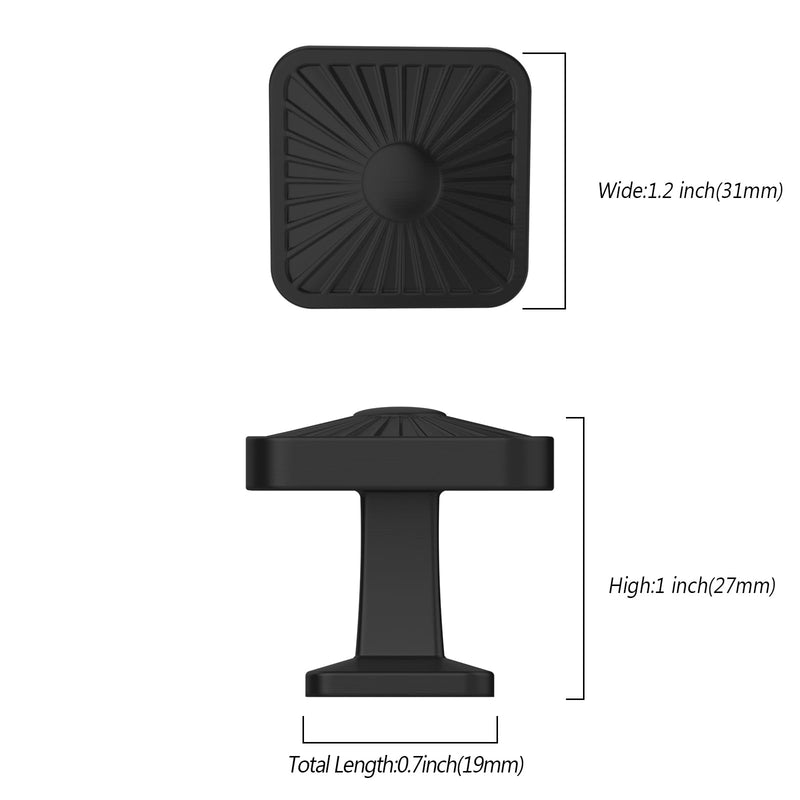 Asidrama 10 Pack Matte Black Kitchen Cabinet Knobs, Cabinet Knobs Kitchen Cabinet Hardware for Cupboard Drawer Knobs Dresser Knobs