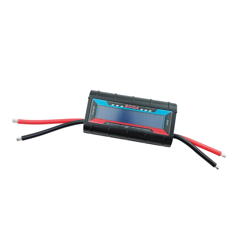 200A High Precision RC Watt Meter Power Analyzer Voltage Amp Meter, Wattmeter Tester Amp Meter Monitor with Real-time Reading Backlight Digital LCD Screen for Battery, Solar, Wind Power 200A