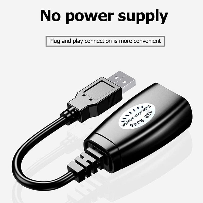 USB Over Ethernet Extender to Rj45 Adapter for Cat 6/6e/5/5e UP to 50m/164ft, USB to Ethernet Adapter for Laptop, Compatible with Computers, Mobile Phones, Keyboards, U Disks, Printers