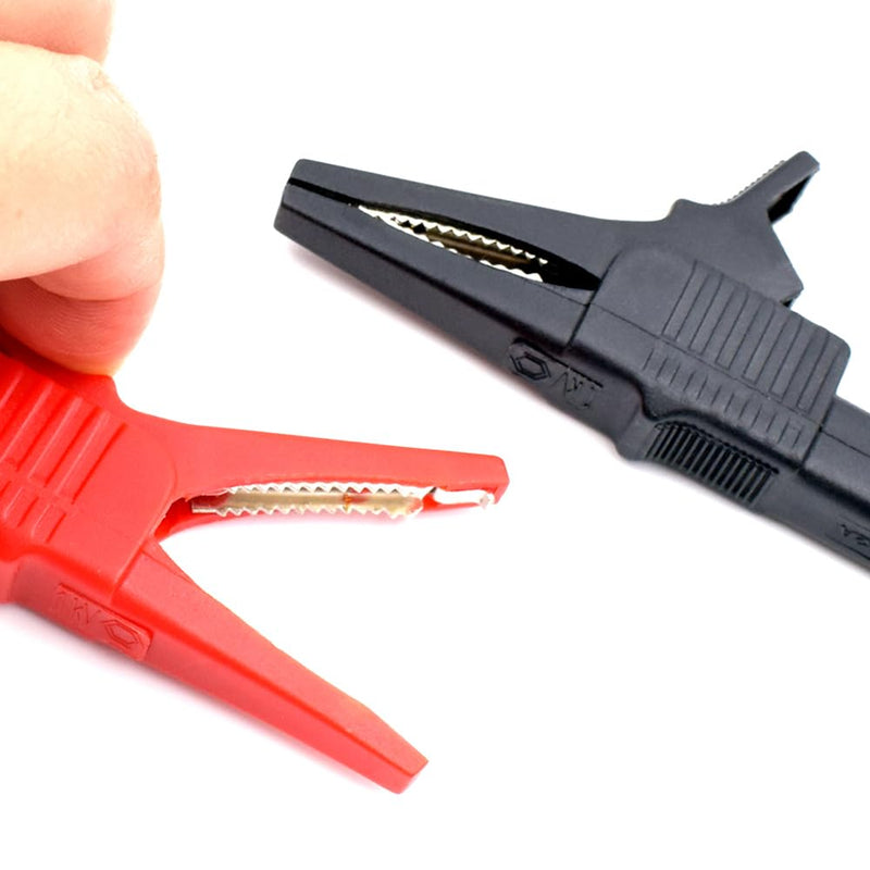 4Pcs Alligator Clip Test Lead Kit 14 AWG Heavy-Duty 4mm Banana Plug Replacement Leads,Silicone Jumpire Wires for Multimeter Meter Electrical Testing 3 Feet Test Lead Kit 4Pcs
