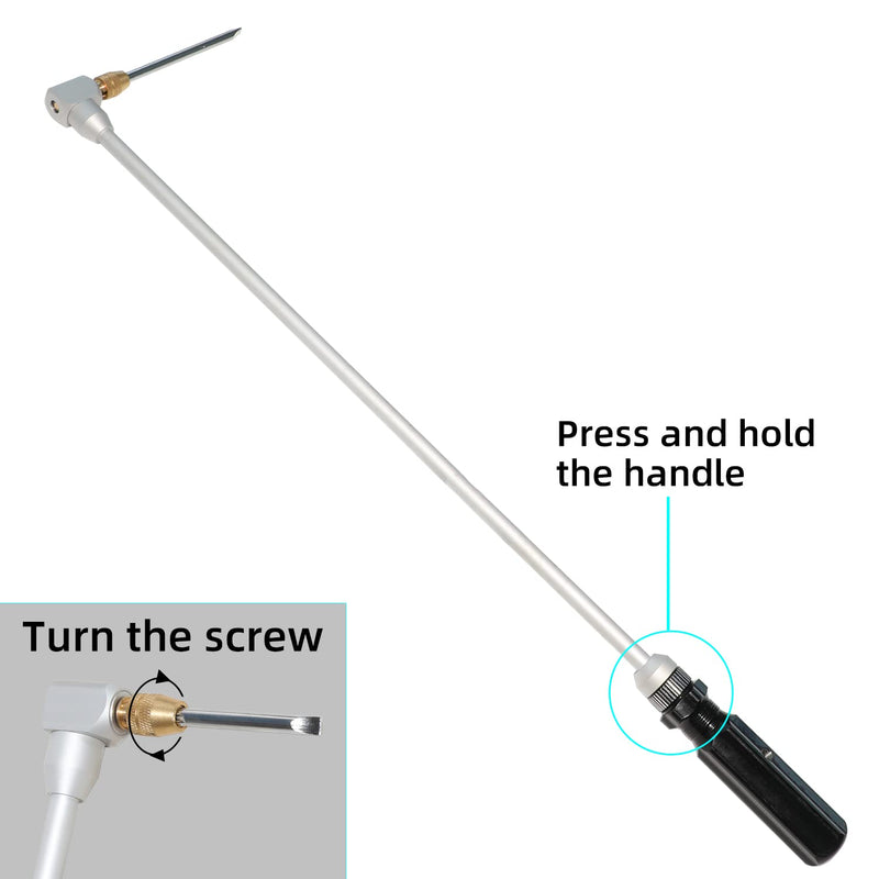 DPTOOL Carburetor Adjustment Wrench Tool 14 Inches Long 90 Degree Bevel Screwdriver Portable Multi-Purpose Screwdriver Kit For Moto Snowmobile, Phillips & Slotted Bits
