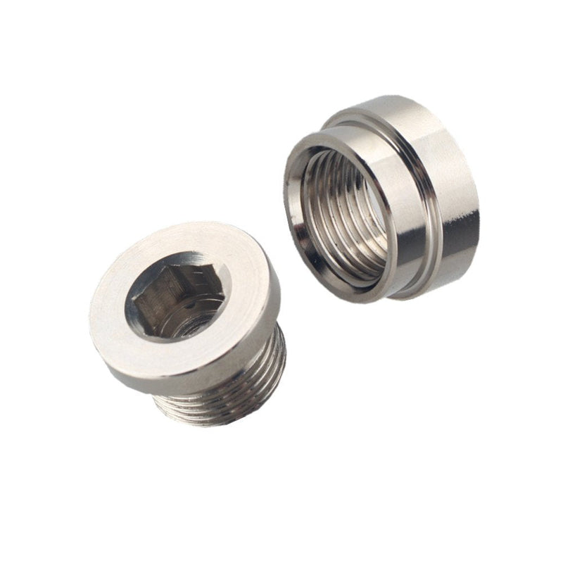 JGR O2 Oxygen Sensor Stepped Weld Bungs (5 Bungs/5 Plugs) M18 x 1.5
