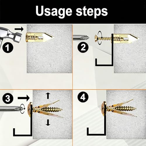 Self Drilling Drywall Anchors with Screws Kit, 400Pcs-0.43*1.17inch