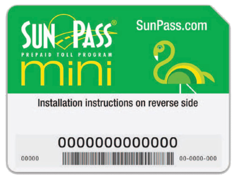 Florida SunPass Mini Sun Pass Sticker - New Version