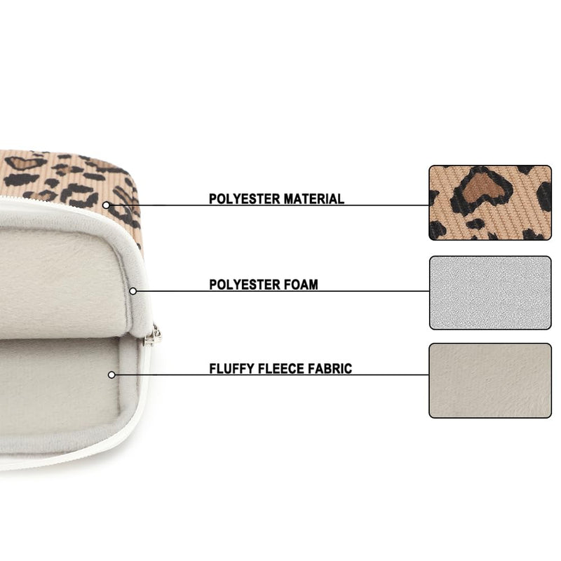 canvaslife laptop computer protective case with pockets is suitable for MacBook Pro 14-inch and 14-inch - 14.4-inch HP, Lenovo, Dell, Asus, Acer laptops(Classic leopard) Classic Leopard 14 inch-14.4 inch