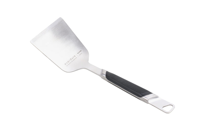Everdure Premium Pack of 2 BBQ Tool Kit: Brushed Stainless Steel Tongs and Spatula with Soft Grip Handles, Durable Heavy-Duty Grilling Tools and Cooking Utensils Set Medium Tool Kit