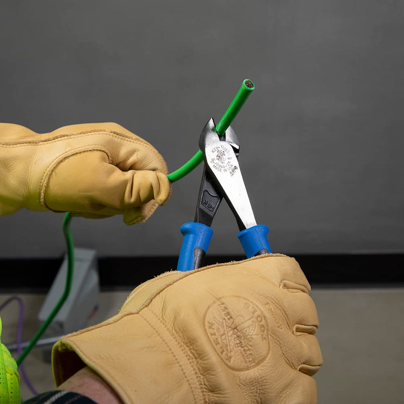 Klein Tools J2000-28 Diagonal Cutting Pliers, Made in USA, Heavy-Duty High-Leverage Design, 8-Inch 8-Inch Pliers