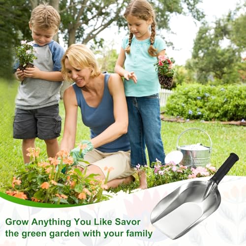 M METERXITY 2-Pack Garden Shovel Trowel Hand Shovels, 28cm/ 11 Inch Stainless Steel Gardening Tools for Digging, Transplanting, Soil Loosening and Planting, Ergonomic Handle