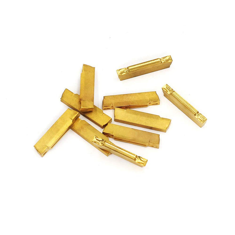 OSCARBIDE MGMN200 Carbide Grooving Inserts Carbide Inserts 10 Pieces/Pack,Multilayer Coated CNC Carbide Lathe Inserts for MGEHR/MGIVR Lathe Grooving Cut-Off Tool