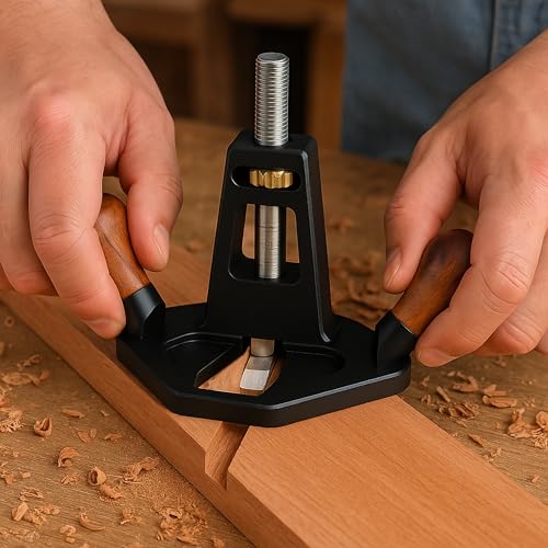 Router Plane Handheld Woodworking Tool for Tuning Joinery Cutting Dados Grooves Mortise for Surface Smoothing, Quick Adjust with Depth Stop Bench Planer Flat Bottom Edged, Mini Portable DIY Woodcraft